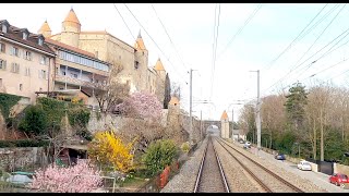 ★ 4K 🇨🇭Tilt train Geneva  Zürich HB cab ride speeds up to 200kmh 032020 Führerstandsmitfahrt [upl. by Rickie]