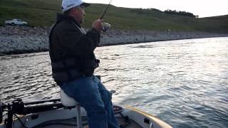 Fishing the Missouri River Garrison Dam Tailrace 2012wmv [upl. by Bindman791]