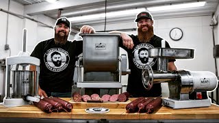 How to make Summer Sausage At Home By The Bearded Butchers [upl. by Amsirak]