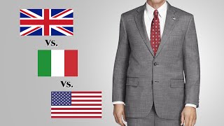 British vs Italian vs American  Suit Fashions amp Silhouettes [upl. by Nylirahs364]