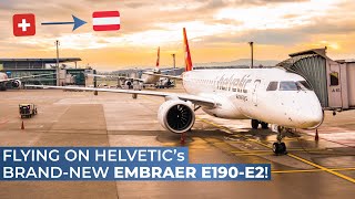 TRIPREPORT  Helvetic Airways ECONOMY  Embraer E190E2  Zurich  Vienna [upl. by Supen]