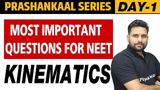 KINEMATICS  Most Important Questions For NEET  Prashankaal Series [upl. by Alasteir]