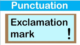 EXCLAMATION MARK  English grammar  How to use punctuation correctly [upl. by Ackler]