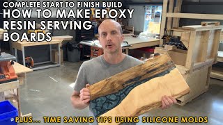 How To Make Epoxy Resin Cutting Boards  DIY River Resin Charcuterie Boards  Big Time Saving Molds [upl. by Sigismondo]