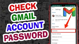 How To Check My Gmail Account Password [upl. by Anyt]