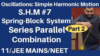 Oscillations  SHM 07  Spring Block part 2 Series Parallel Combination of Springs JEE MAINSNEET [upl. by Nyrhtac]