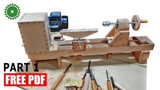 Wooden Lathe Making 1  DIY [upl. by Grindle]