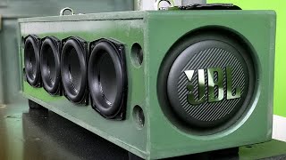 DIY Bluetooth Speaker The BoomBox IV  From old broken speakers  EXTREME BASS TEST 100 LFM [upl. by Inamik]