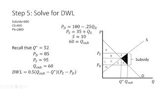 Market Subsidy Solved Example [upl. by Maire]