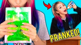 How To Sneak Candy In Class Edible DIY School Supplies Prank Wars [upl. by Amairam539]