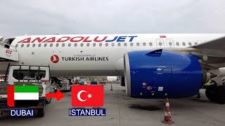 TRIP REPORT  AnadoluJet ECONOMY  Airbus A321NEO  Dubai DXB  Istanbul SAW [upl. by Nnylsaj210]