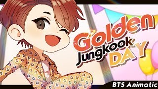 BTS ANIMATIC  Golden Jungkook Day [upl. by Lleynad]