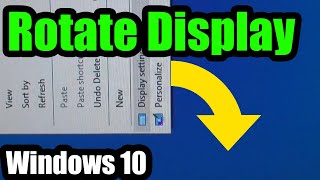 How to correct Screen Orientation under Windows 10 LandscapePortrait [upl. by Ennirroc550]