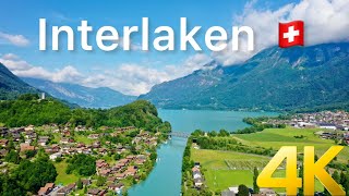 Interlaken Switzerland Walking Tour 4K 60fps [upl. by Rehpotsirh]