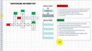 Realizar actividad de crucigrama en Excel 2010 [upl. by Aimahs]