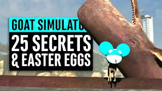 Goat Simulator  25 Secrets and Easter Eggs [upl. by Alliuqahs73]