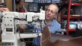 How To Sew Up A Leather Bag by Machine [upl. by Strage386]