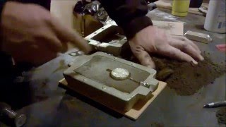 Making a pewter medallion [upl. by Olyhs]