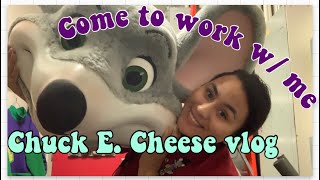 Chuck e cheese vlog  game room edition  chuck e cheese  working with the games [upl. by Yadroc]