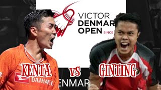 Anthony Ginting vs Kenta Nishimoto  Badminton Denmark Open 2024 [upl. by Airalednac]