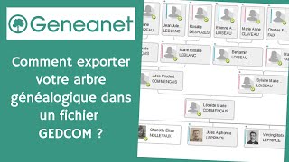 Geneanet  Comment exporter votre arbre généalogique dans un fichier GEDCOM [upl. by Annaert]