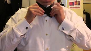 DIY How to tie a tuxedo bow tie [upl. by Gilcrest]