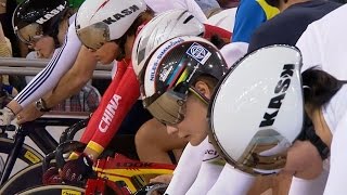 Womens Keirin Final  2014 Track Cycling World Cup  London [upl. by Kruter]