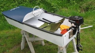 A houseboat tour with my DIY micro motor boat [upl. by Eleon]