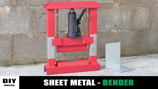 Make A Hydraulic Sheet Metal Bender  Homemade 5 Ton Sheet Metal Press Brake Bender  DIY [upl. by Llorrad]