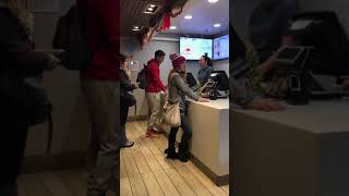 Lady goes crazy at McDonalds over a broken milkshake machine watch till the end [upl. by Ikcin]