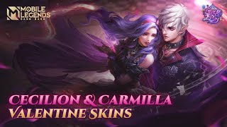 Valentine Skins  Cecilion amp Carmilla  Mobile Legends Bang Bang [upl. by Brendis]