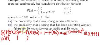 Weibull distribution  Example 1 [upl. by Orsay]