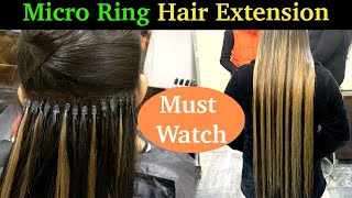 Permanent Hair Extension  Micro Ring Extension  Hairapist 😍 [upl. by Aynek]