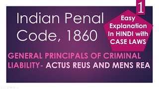 Actus Reus and Mens Rea  Indian Penal Code 1860  UGC  NET [upl. by Breech730]