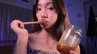 ASMR  Honeycomb  Sticky Satisfying Sounds [upl. by Stanwood]