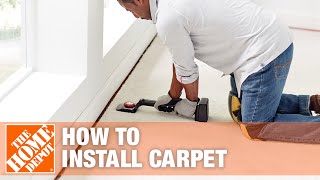 How to Install Carpet  The Home Depot [upl. by Kcirdaed]