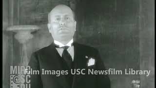 Mussolini parle en Français 1931 [upl. by Akital]