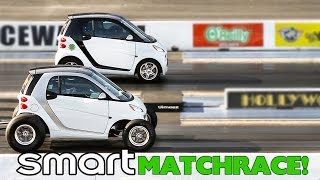 CRAZY SMART CARS MATCH RACE BIG BLOCK CHEVY VS TOYOTA BLOWN PASEO RT66 FRIDAY NITE [upl. by Enyamart12]