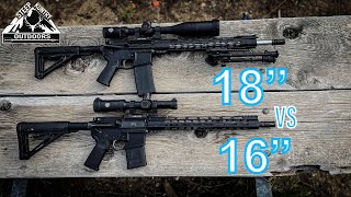 VELOCITY TEST  18quot vs 16quot AR15 [upl. by Heppman714]