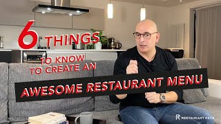 6 Things You Need to Know to Create an Awesome Restaurant Menu [upl. by Elrak]