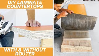 How to Build DIY LAMINATE COUNTERTOPS with EXPOSED PLYWOOD Edges  Modern Builds [upl. by Carlina]