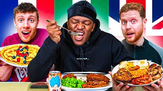 SIDEMEN EAT FOOD FROM DIFFERENT COUNTRIES 24 HOURS CHALLENGE [upl. by Niwrek45]