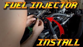 How to install 5 7L HEMI Fuel Injectors  HellRAM Build EP5 [upl. by Nhabois]