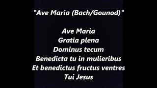 AVE MARIA BACH Gounod Lyrics Words text Blessed Virgin Mother Mary May Crown Assumption Notre Dame [upl. by Jeremy]