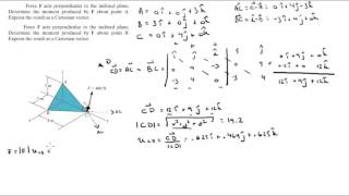 Determine the moment produced by F about point A and B [upl. by Yona]