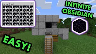 SIMPLE 121 AUTOMATIC OBSIDIAN FARM TUTORIAL in Minecraft Bedrock MCPEXboxPS4SwitchWindows10 [upl. by Jonny553]