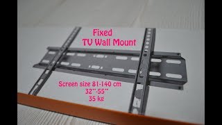 How to FIXED WALL MOUNT for LCD amp LED TV  SUPER Easy Way [upl. by Annaiek]