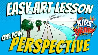 How to Draw OnePoint Perspective  Easy Art Lesson for Kids [upl. by Budge262]