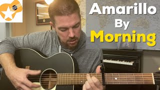 Amarillo By Morning  George Strait  Beginner Guitar Lesson [upl. by Weissmann]