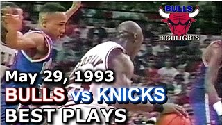 1993 Bulls vs Knicks game 3 HD highlights [upl. by Nomahs]